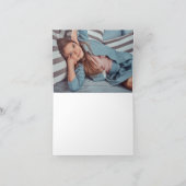 Carte de remerciements pliée rose botanique (Intérieur)