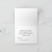 Carte de remerciements pliée Sweet 16 Silver White (Intérieur)