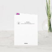 Carte de remerciements pliée Tulipe (Dos)