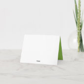 Carte de remerciements pliée vert/blanc de l'arbre (Dos)
