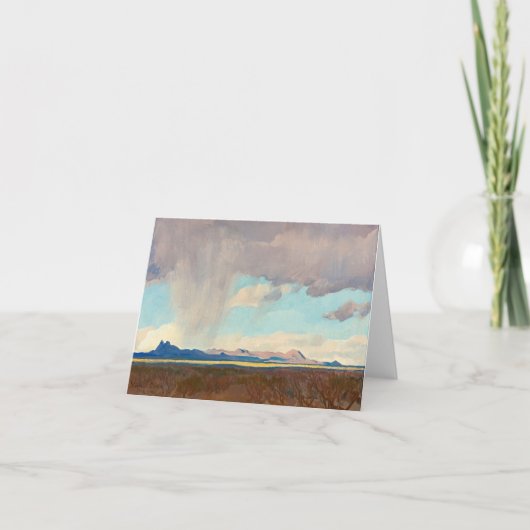 Carte De Remerciements Pluie pour le Golfe par Maynard Dixon (Devant)