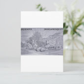 Carte De Remerciements Pluie routière (Debout devant)