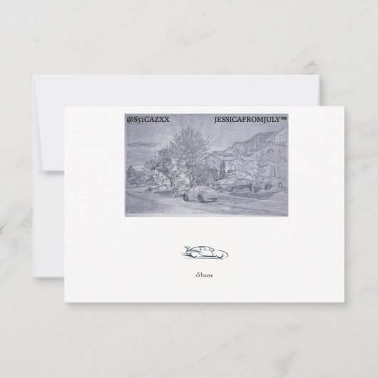 Carte De Remerciements Pluie routière (Dos)