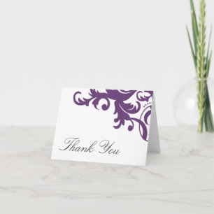 Carte De Remerciements Plum Purple Elegant