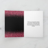 Carte De Remerciements Plum Robe violette Faux Parties scintillant Douce (Intérieur)