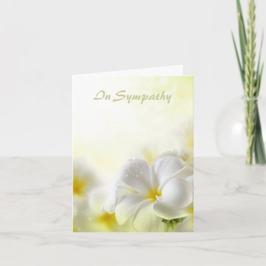 Carte De Remerciements Plumeria de Sympathy (Devant)