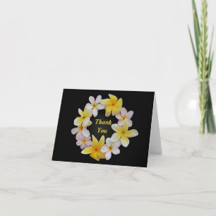 Carte De Remerciements Plumeria Note Card Flower Ring Thank