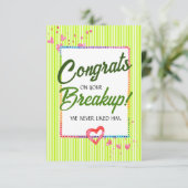 Carte De Remerciements Plutôt drôle Divorce ou Breakup Félicitations (Debout devant)