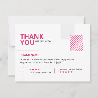 CARTE DE REMERCIEMENTS PME