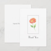 Carte De Remerciements Poche aquarelle marguerite (Devant / Derrière)