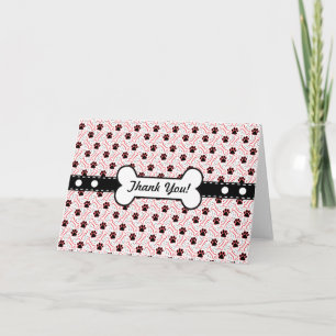 Carte De Remerciements Poches et os Drôle Design pour Amoureux de les chi