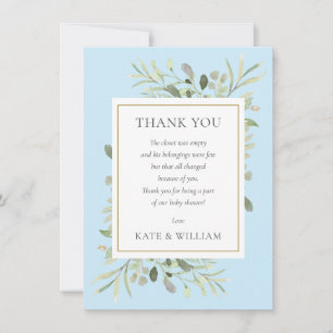 Carte De Remerciements Poème de remerciement moderne pour une baby shower