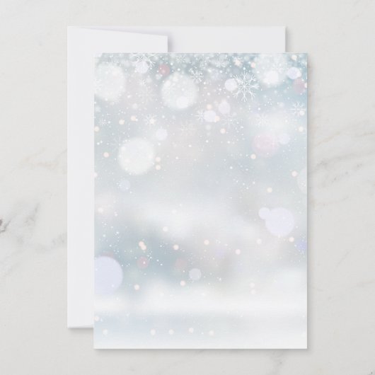 Carte De Remerciements Poème de remerciement pour Baby Shower First Snowf (Dos)