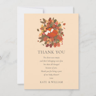 Carte De Remerciements Poème de remerciement pour Baby Shower Ourson Rena