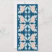 Carte de remerciements poème rose et bleu foncé (Dos)