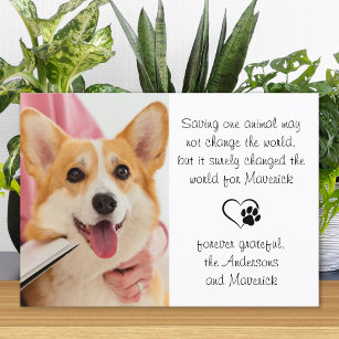 Carte De Remerciements Poème Vétérinaire Personnalisé Vet Dog Animaux de 