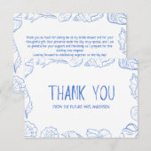 Carte De Remerciements Poignée du cadre de coquillage (Devant / Derrière)