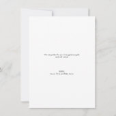 Carte De Remerciements Poignée moderne photo Baby shower personnalisé (Dos)