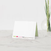 Carte de remerciements Pointe Polka pour bébé pers (Dos)