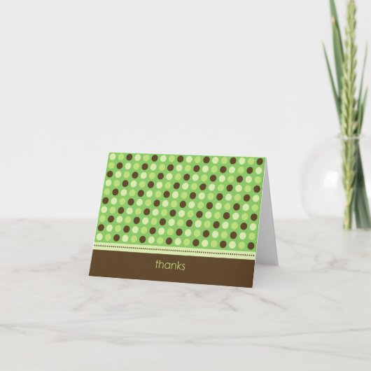 Carte de remerciements Pointe Polka pour bébé pers (Devant)
