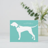 Carte De Remerciements Pointer Chien Chien Chiot Anglais Setter (Debout devant)