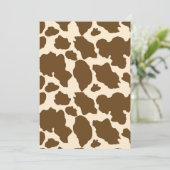 Carte De Remerciements Points Brown Vache Imprimer Fermier Animaux de fer (Debout devant)