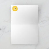 Carte De Remerciements Pois vert "Merci de Baby shower" (Intérieur)