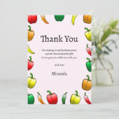 Carte De Remerciements Poivrons Bell et poivrons doux longs (Debout devant)