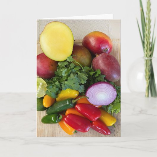 Carte De Remerciements Poivrons, Cilantro, Oignons (Devant)