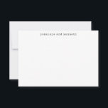 Carte De Remerciements Police minimaliste moderne noir blanc<br><div class="desc">Carte de remerciements de police minimaliste noir blanc</div>