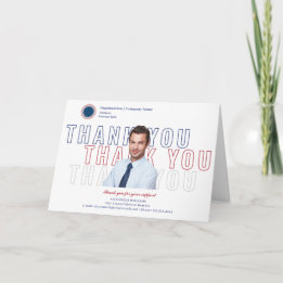 Carte De Remerciements Political Election Campaign Team Volunteers Donors