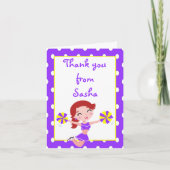 Carte De Remerciements Pom-pom girl Birthday Thank You Note (Devant)