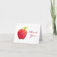 Pomme à l'aquarelle rouge