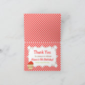 Carte De Remerciements Pomme cueillir les cheveux rouges Fête d'anniversa (Intérieur)