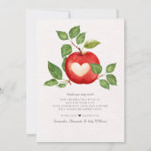 Carte De Remerciements Pomme de nos yeux Automne Harvest Baby shower rust (Devant)