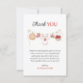 Carte De Remerciements Pomme de notre Baby shower de récolte d'orchidées (Devant)