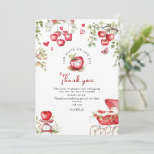 Carte De Remerciements Pomme Douce De Notre Baby shower Oeil (Debout devant)