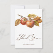 Carte De Remerciements Pommes à tout jamais fête prénuptiale chute de pom (Devant)