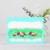 Carte De Remerciements Pommes et framboises vertes avec des réflexions (Debout devant)