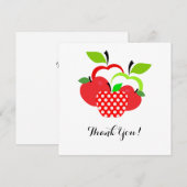 Carte De Remerciements Pommes rouges et vertes (Devant / Derrière)