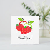 Carte De Remerciements Pommes rouges et vertes (Debout devant)