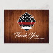 Carte de remerciements pompier (Devant)