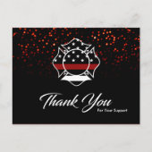 Carte de remerciements pompier (Devant)