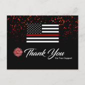 Carte de remerciements pompier (Devant)