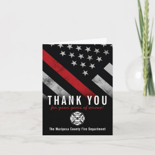 Carte De Remerciements Pompier Département des pompiers Drapeau Premier i