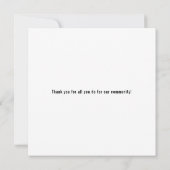 Carte De Remerciements Pompier Drapeau Premier répondeur Service d'incend (Dos)