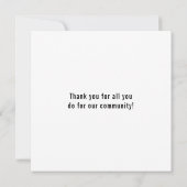 Carte De Remerciements Pompier Red Line Drapeau Responsable (Dos)