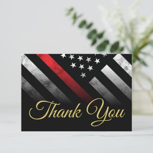 Carte De Remerciements Pompier Retraite Service d'incendie pompier (Debout devant)