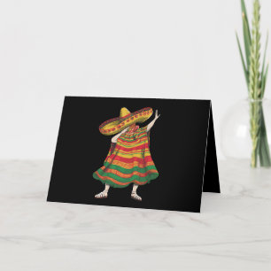 Carte De Remerciements Poncho Mexicain Dabbing Cinco De Mayo Fête De Part
