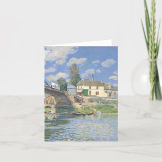 Carte De Remerciements Pont de Villeneu par Sisley Impressionist Paint